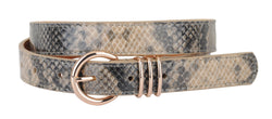 Mya Snakeskin Leather Belt