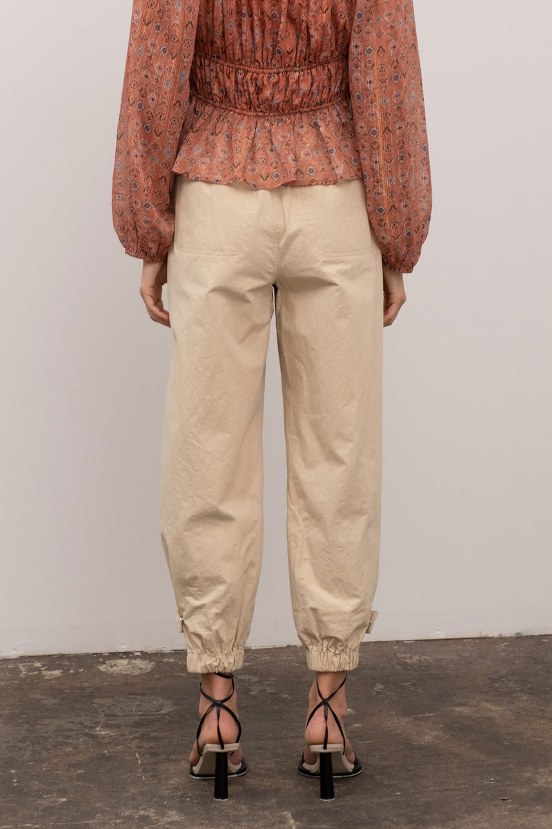 Daevey Tie Waist Tapered Utility Pants FINAL SALE
