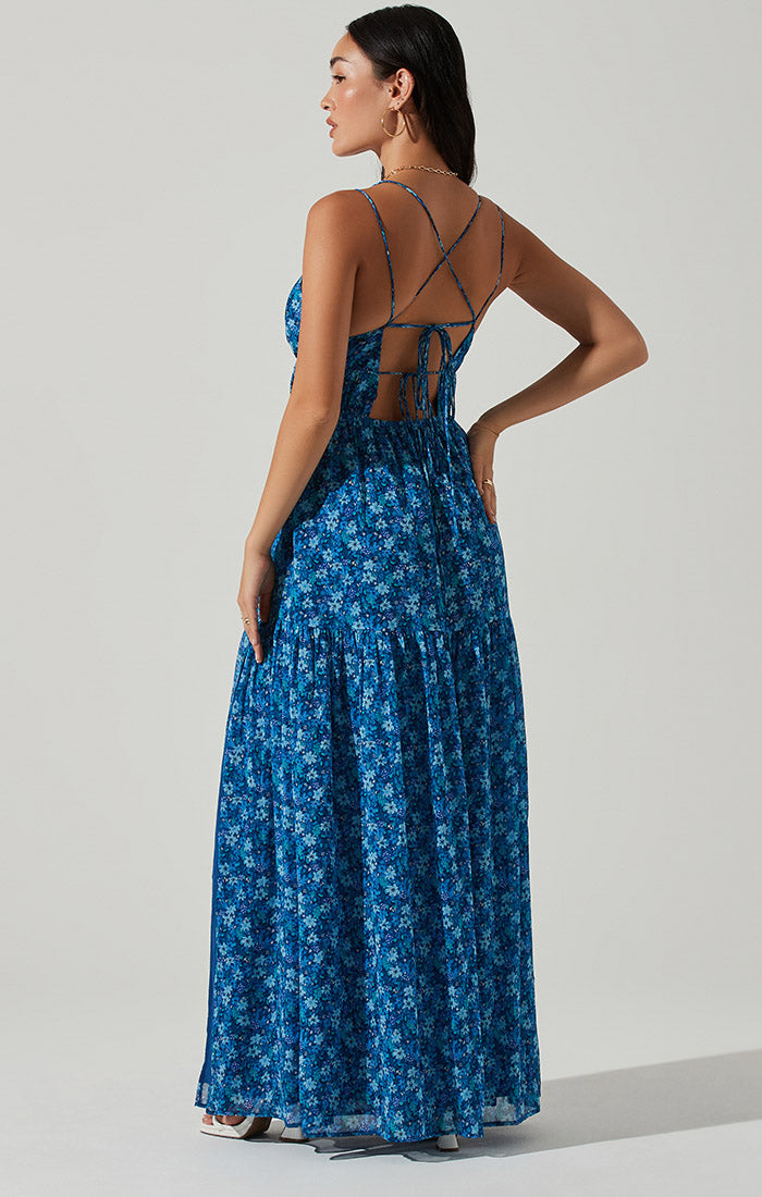 ASTR the Label | Ryliana Dress | Blue Floral
