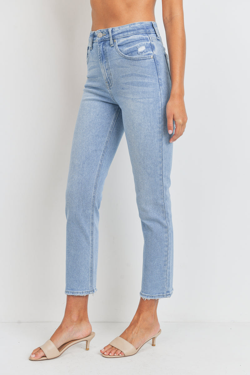 Harrah Classic Slim Straight Jeans | Light Denim