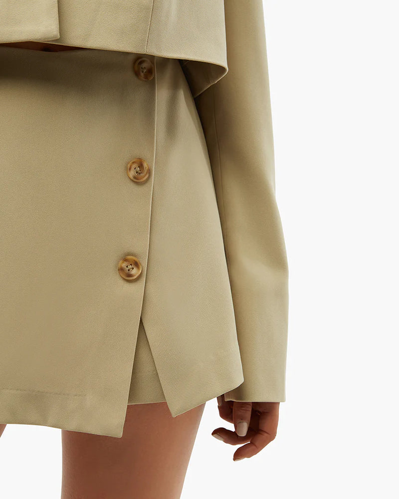 WeWoreWhat | Faux Wrap Mini Suiting Skirt FINAL SALE